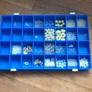 Lot of misc white, cream and off white beads